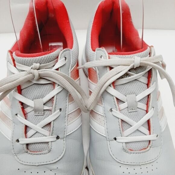 ADIDAS Tech Response Golf Shoes Soft Spike Grey & Pink Sz 7.5 Flawed - Picture 5 of 16